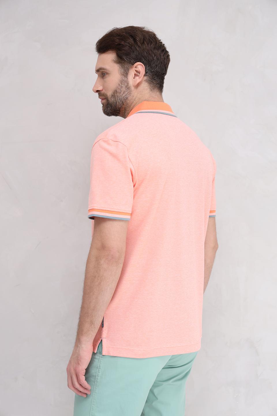 Поло Tom Tailor персиковое с отделкой