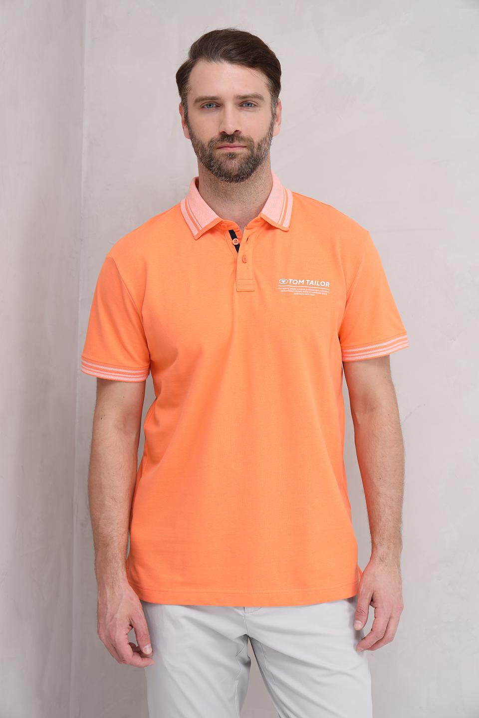 Поло Tom Tailor оранжевое
