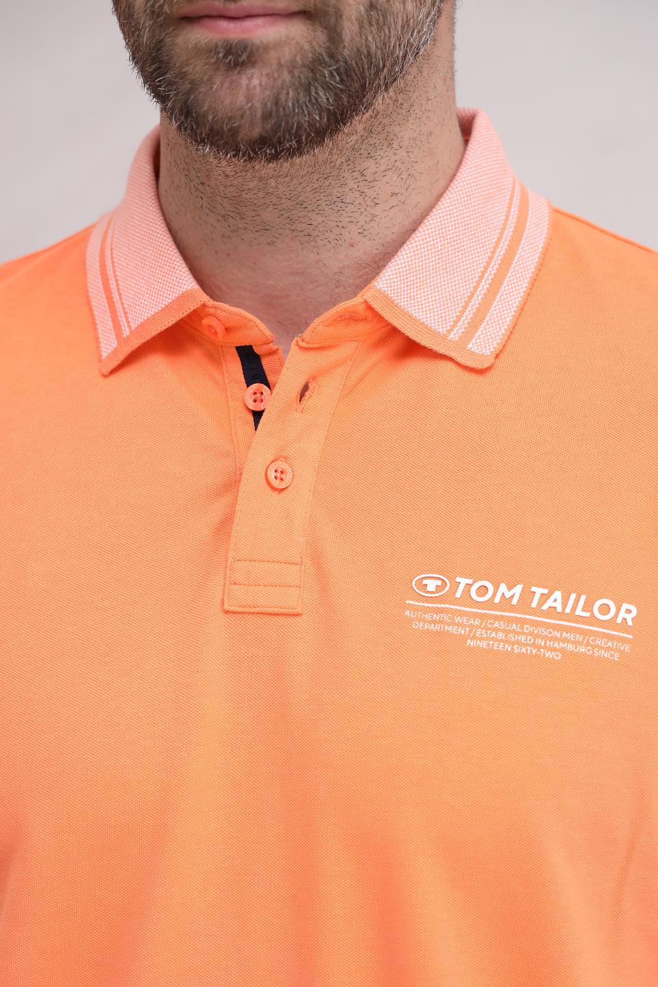 Поло Tom Tailor оранжевое