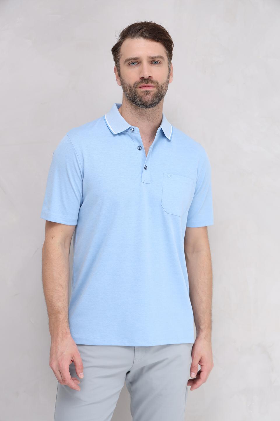 Поло Casa Moda голубое с кантом