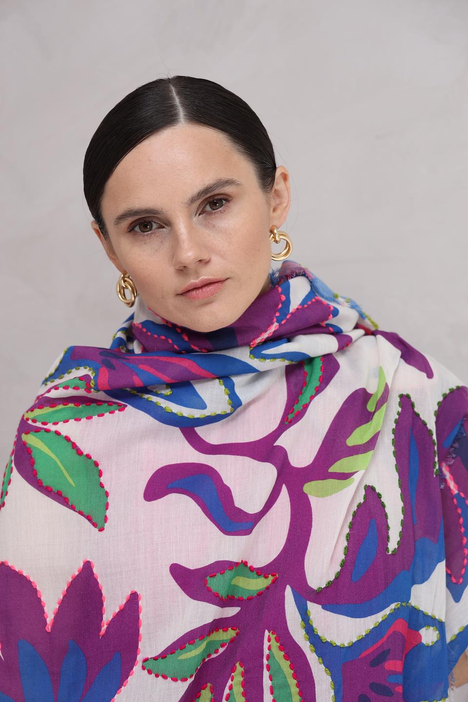 Платок Oui с цветочным принтом