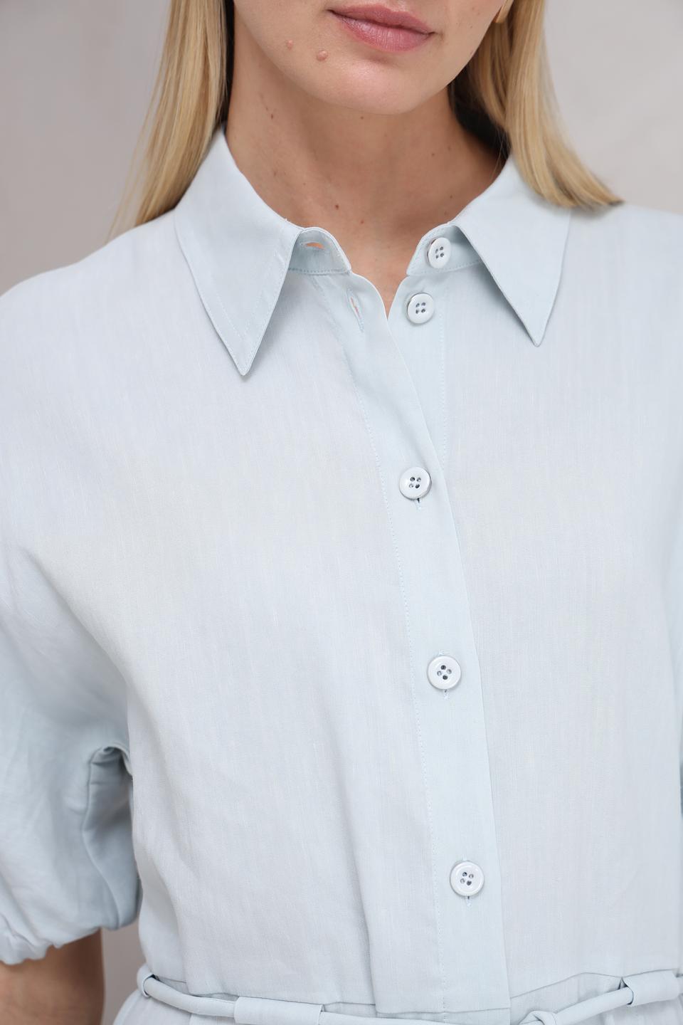 Платье Marc Cain льняное голубое