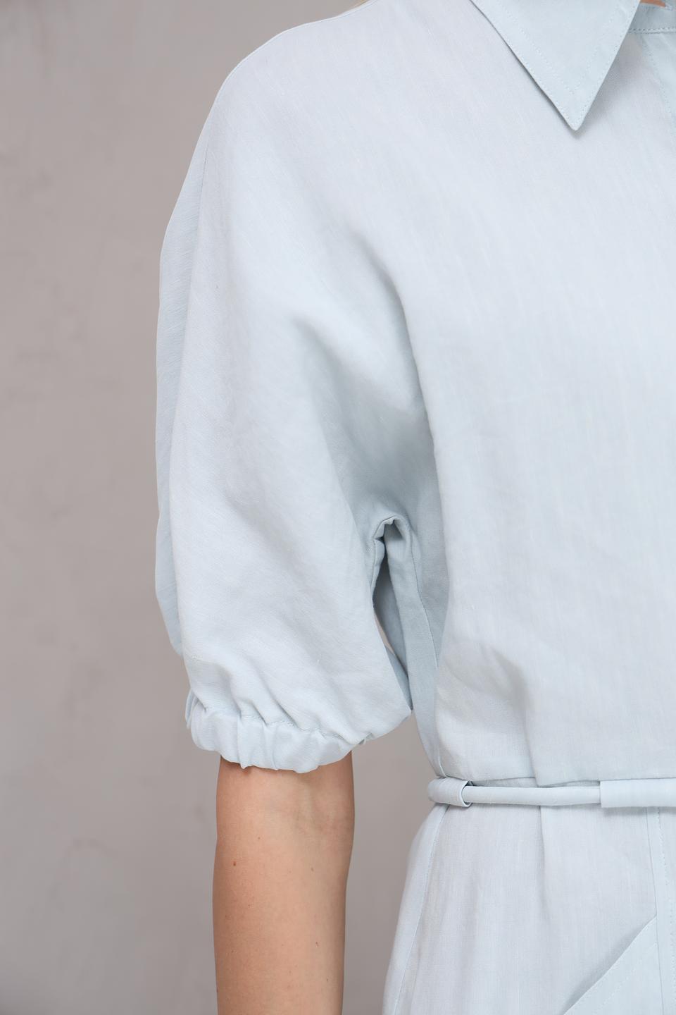 Платье Marc Cain льняное голубое