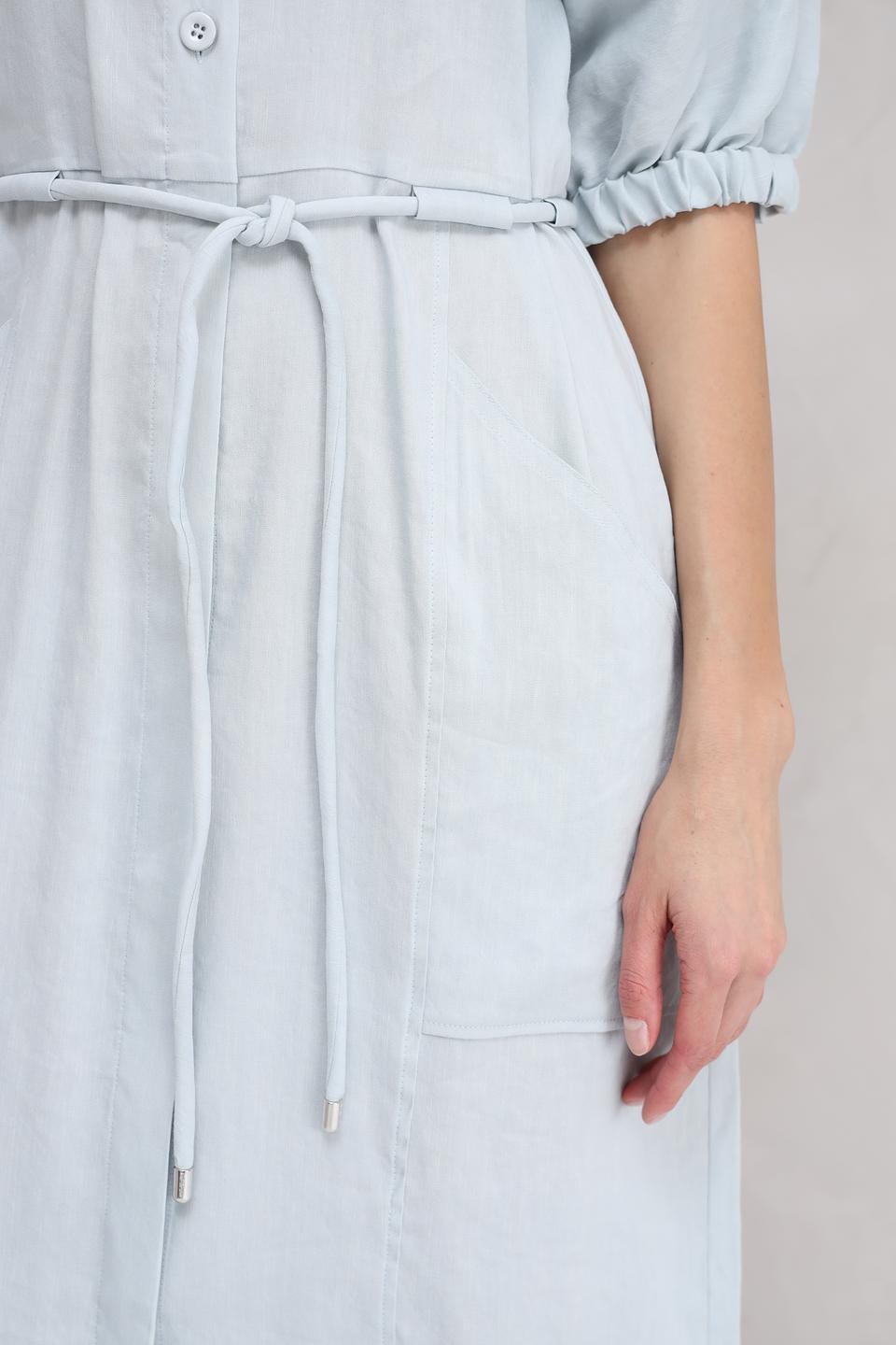 Платье Marc Cain льняное голубое