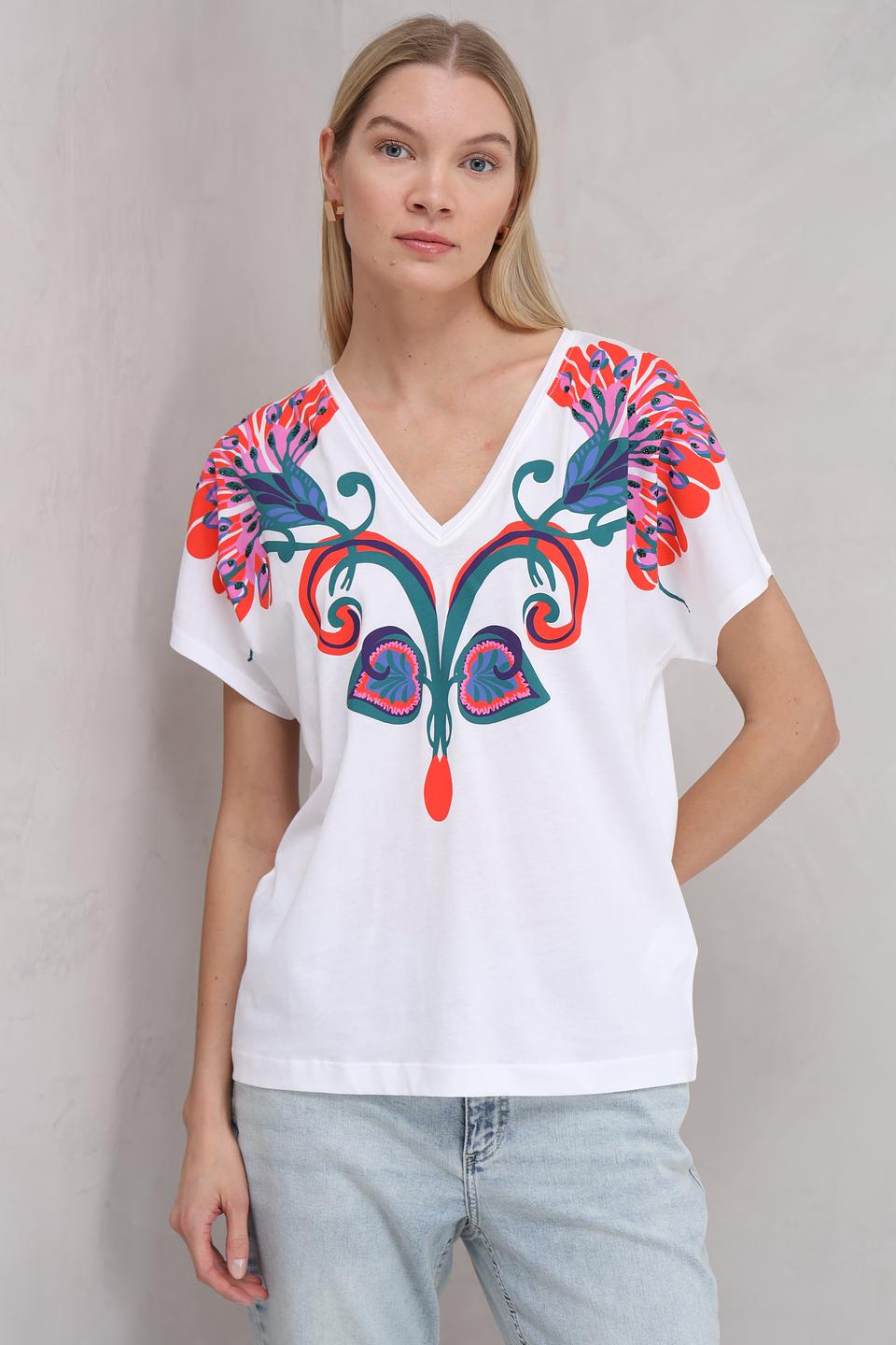 Футболка Oui с цветочным принтом