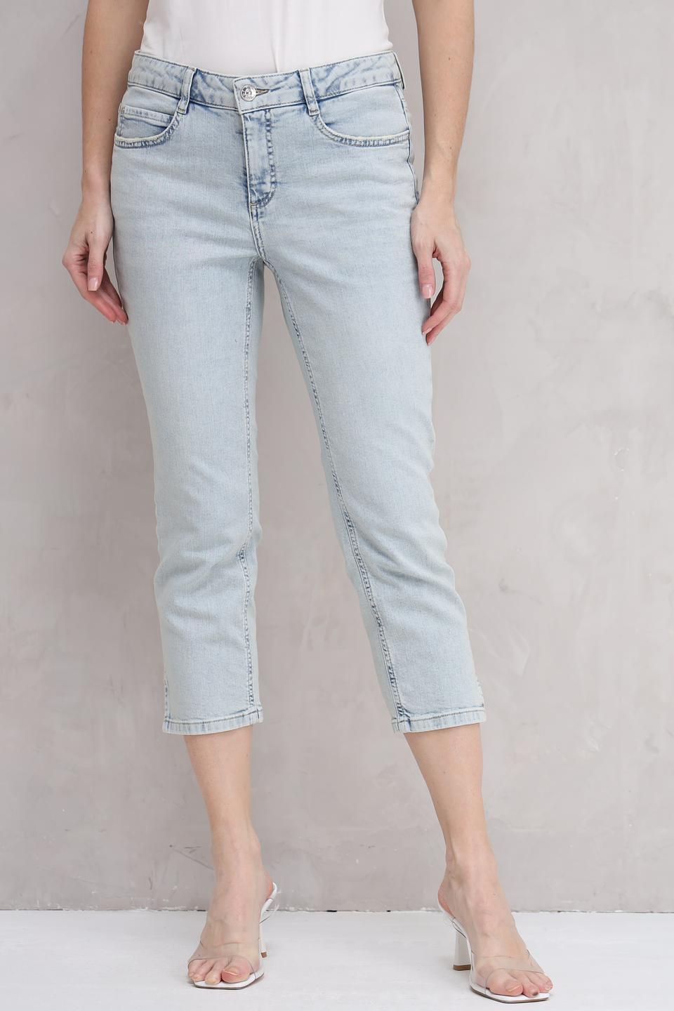 Джинсы капри Oui светло-голубые