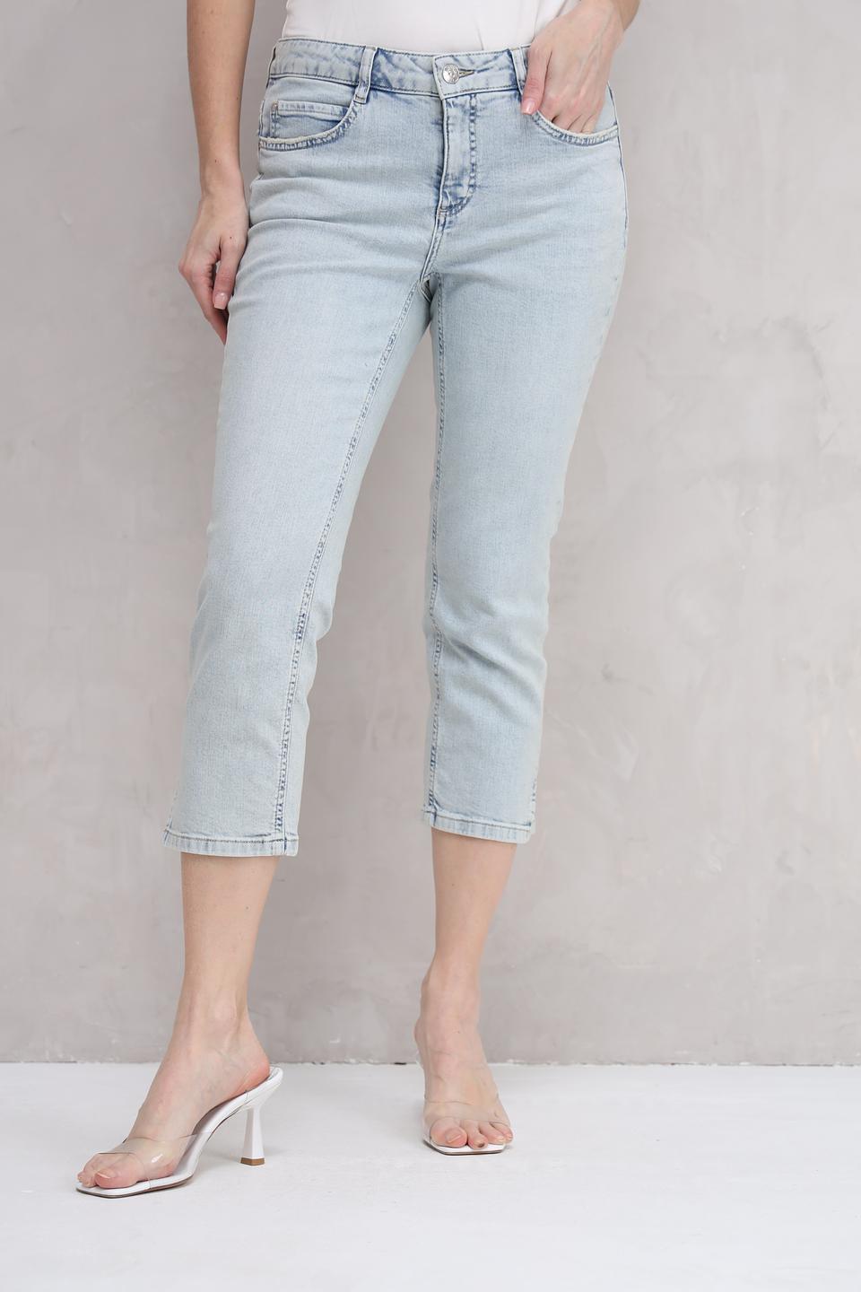 Джинсы капри Oui светло-голубые