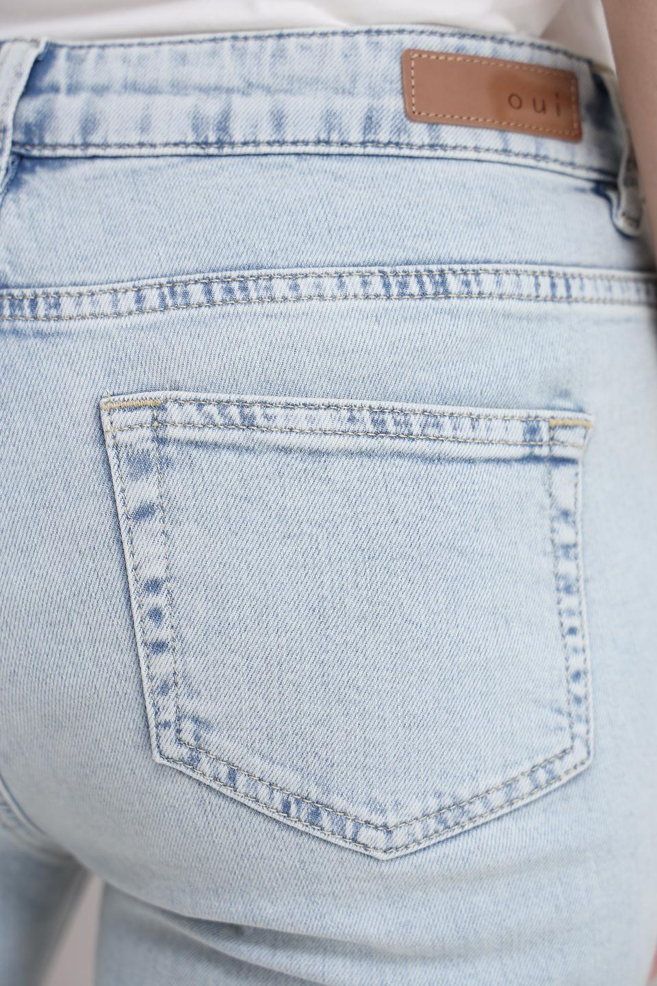 Джинсы капри Oui светло-голубые