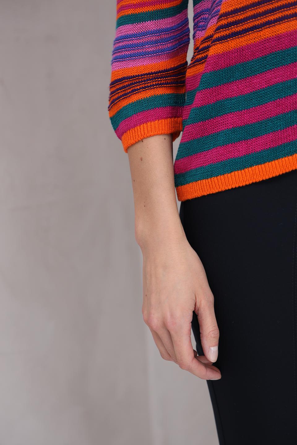 Пуловер Oui в полоску