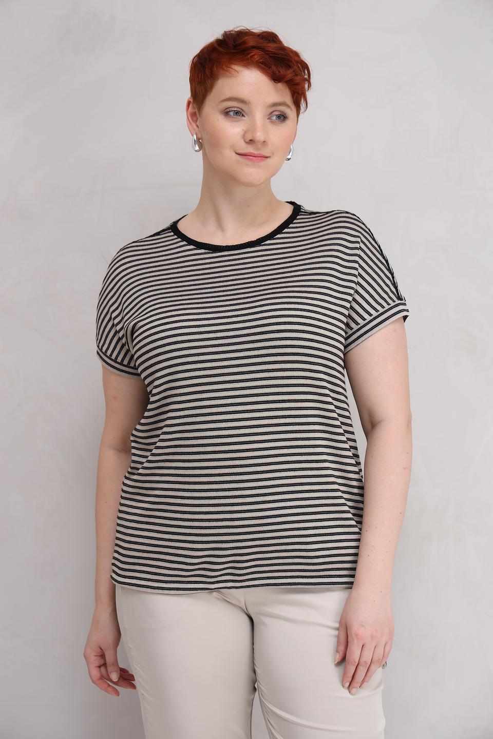 Футболка Lecomte в полоску