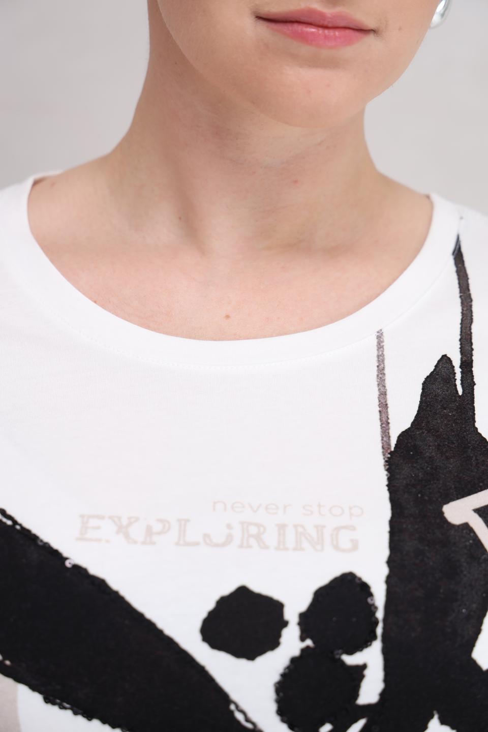 Футболка Lecomte с принтом