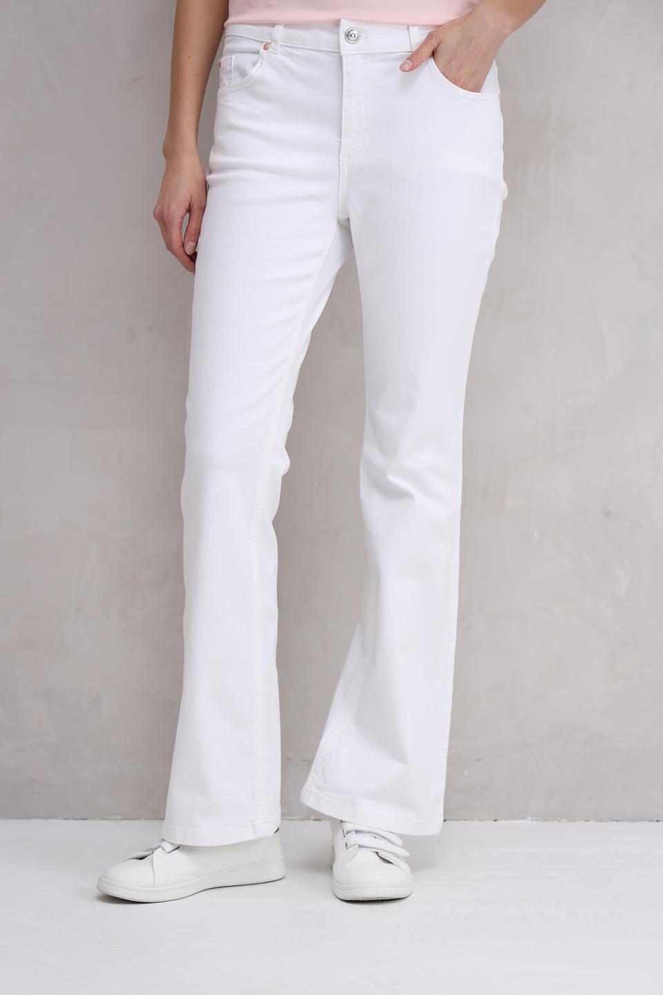 Джинсы расклешенные Oui белые