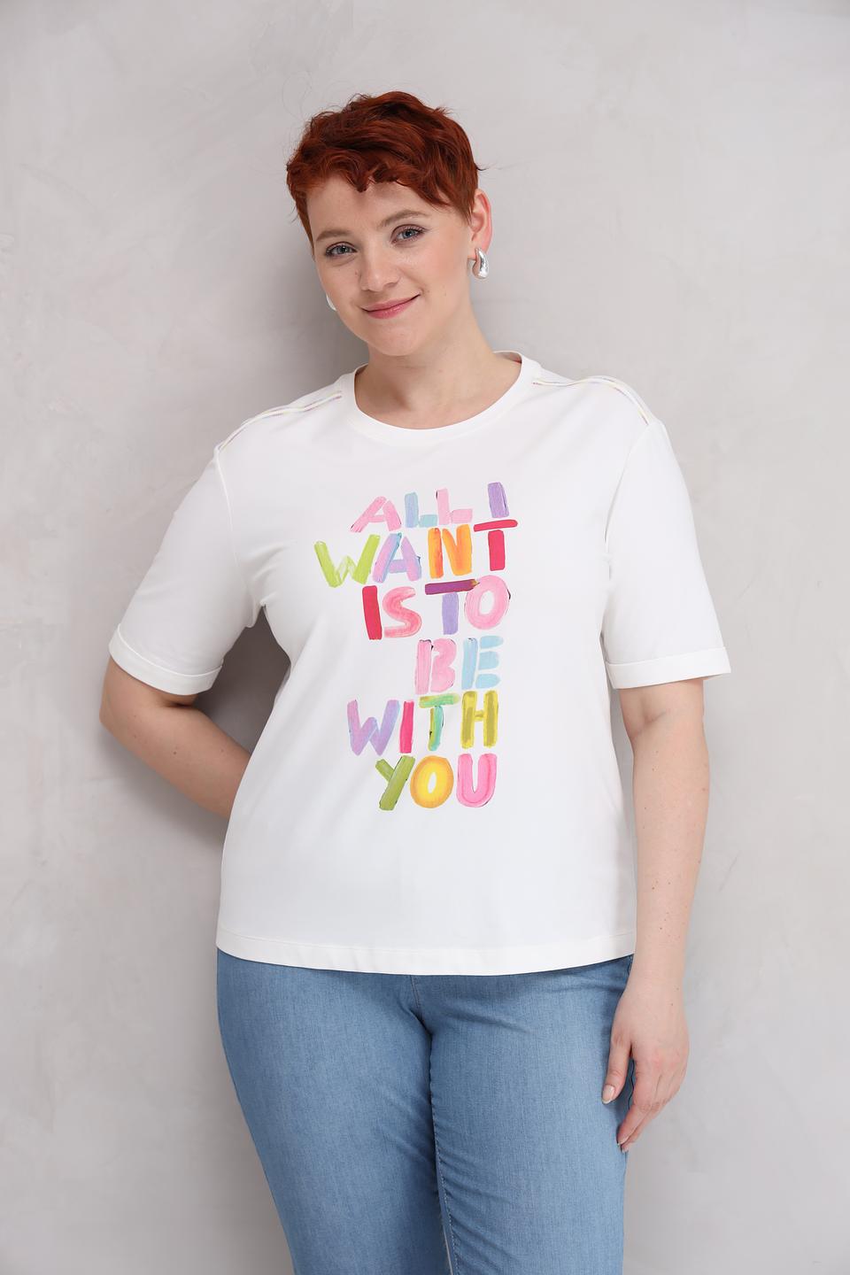 Футболка Lecomte с принтом