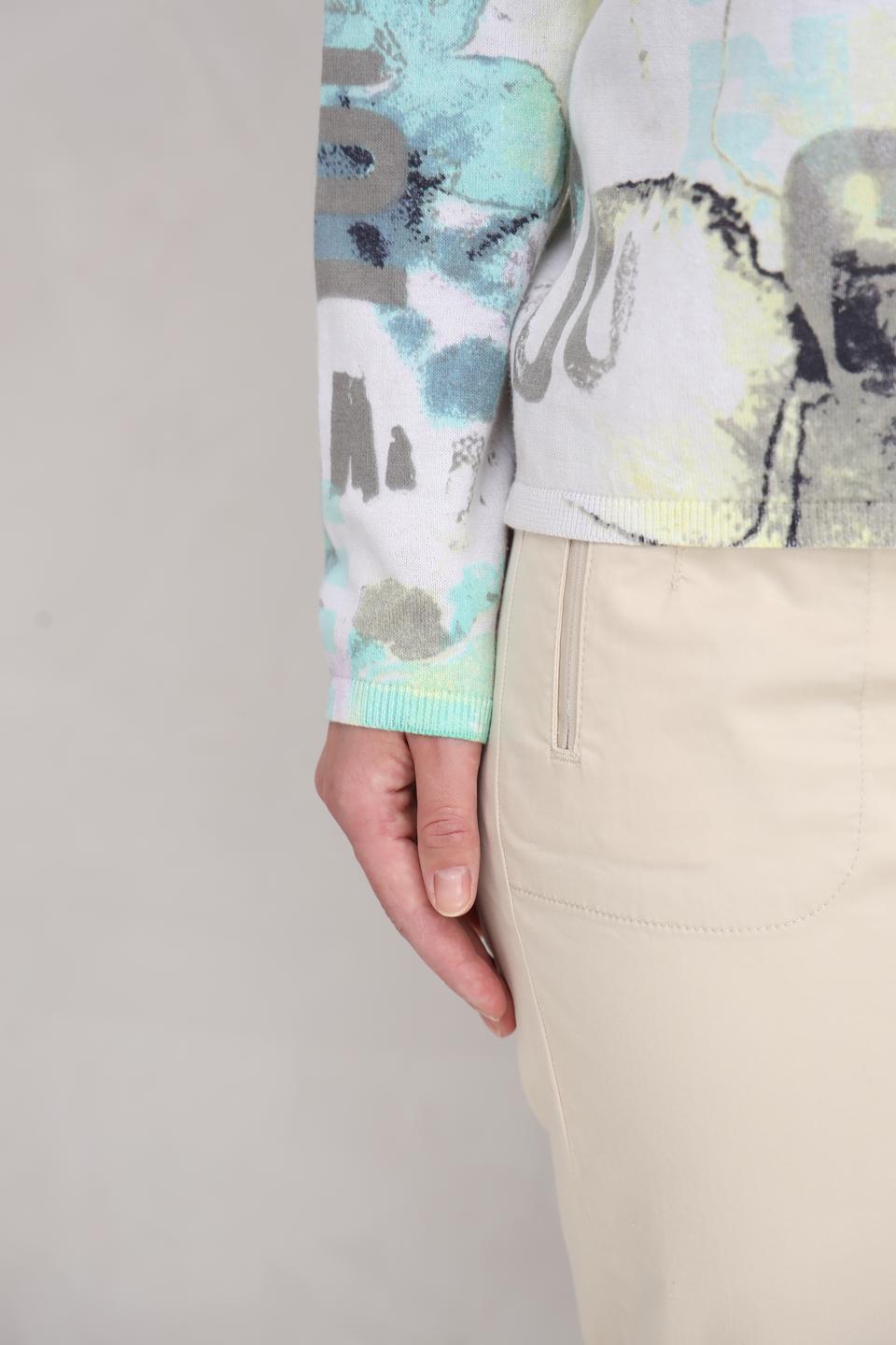 Пуловер Lecomte с абстрактным принтом