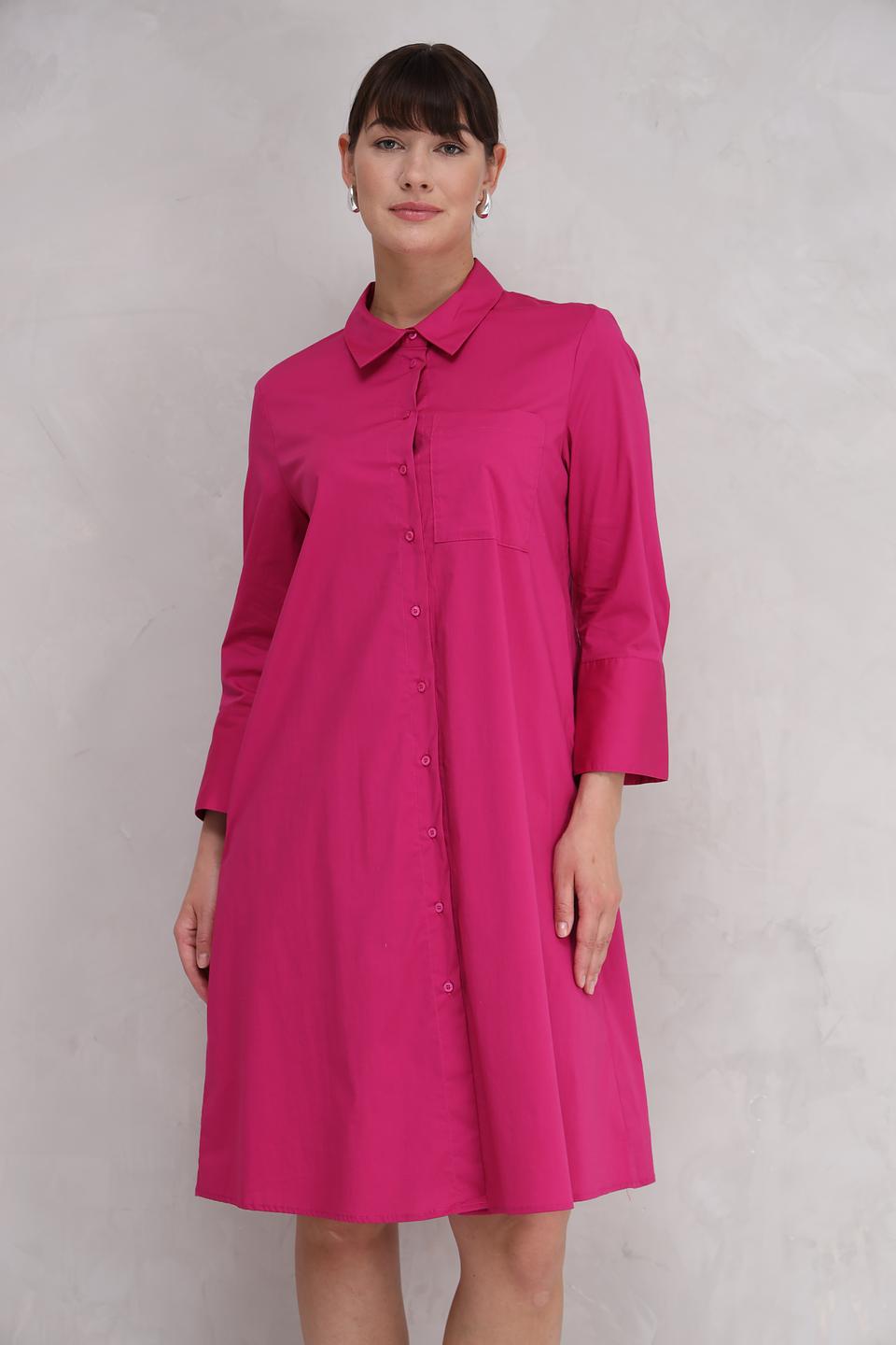 Платье рубашка Oui фуксия