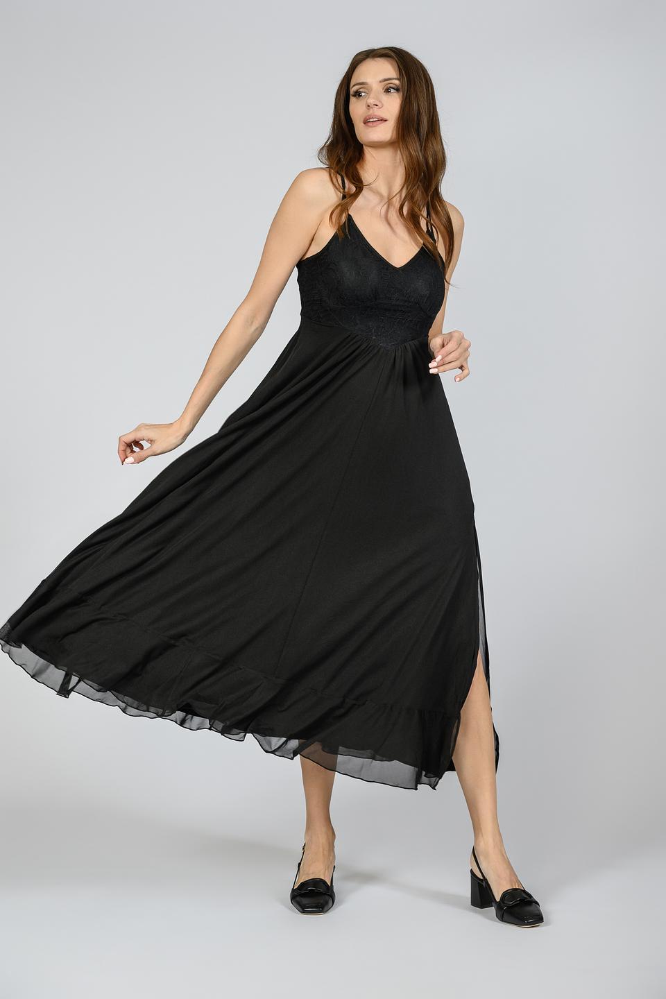 Платье Hugo жен. с кружевом чёрное