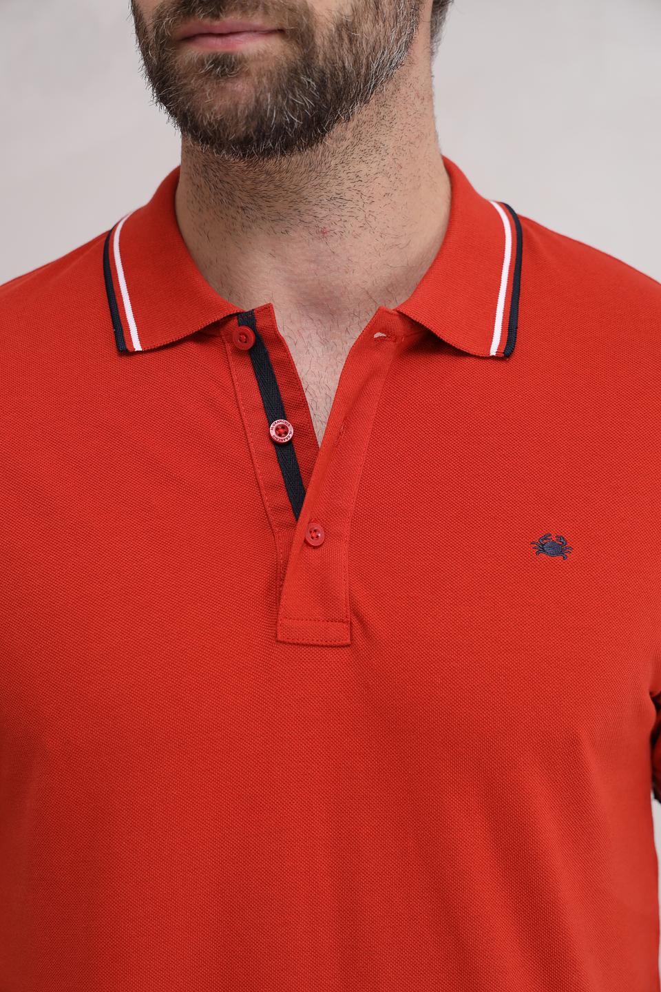 Поло Granchio красный с полоской