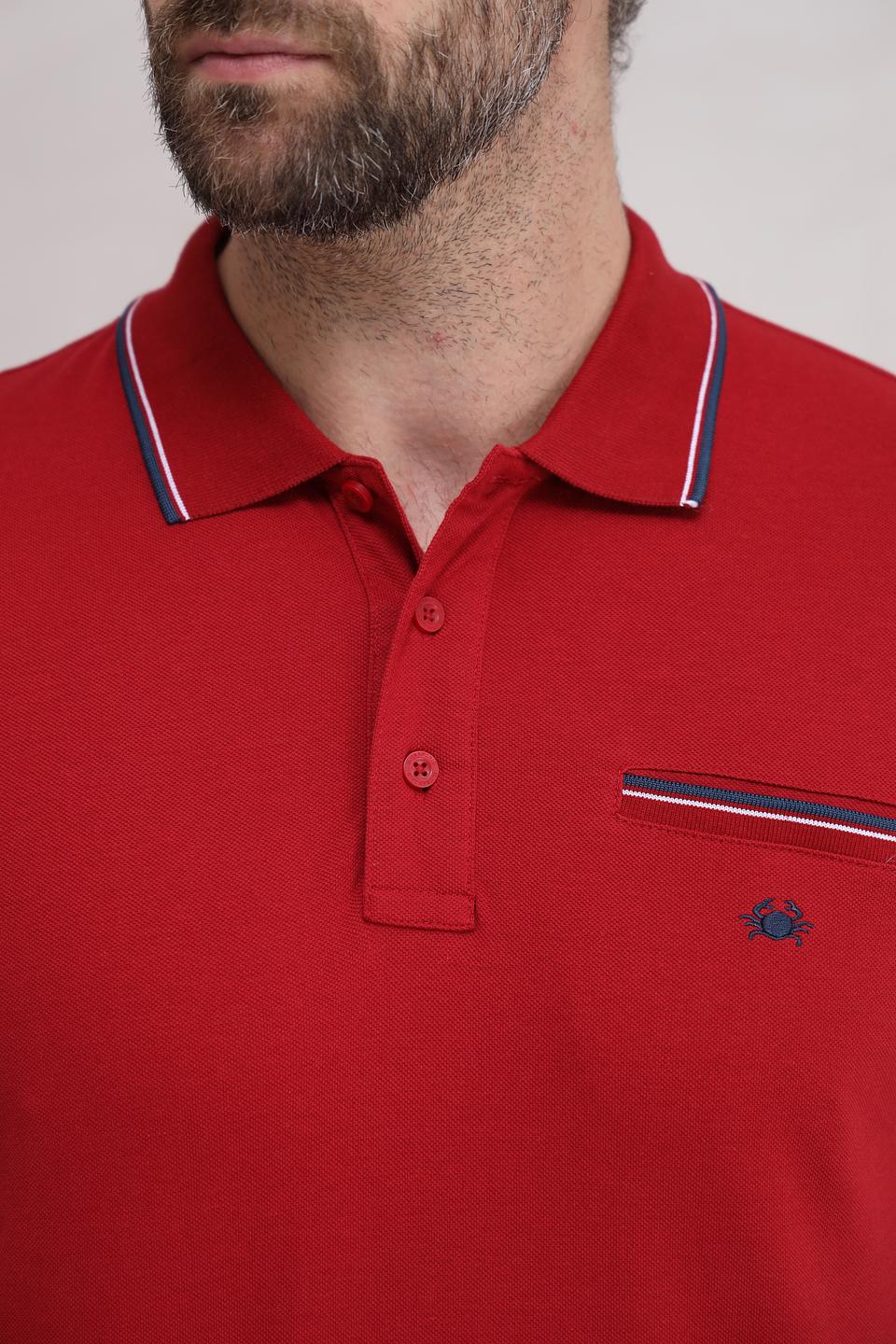 Поло Granchio красный с полоской