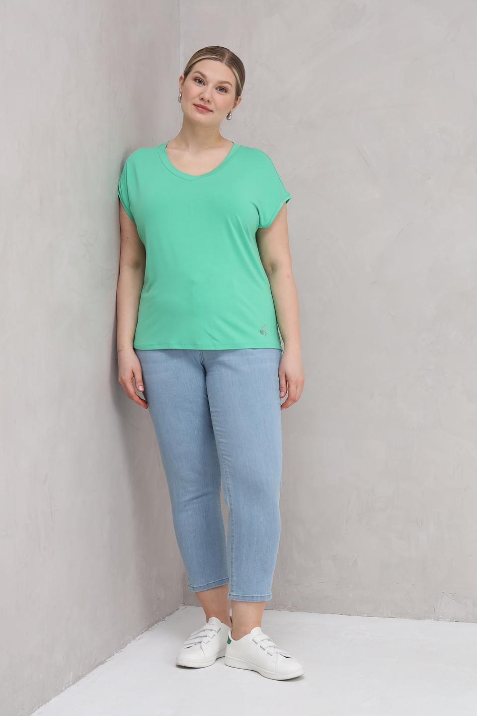 Топ Lebek мятный с рукавами