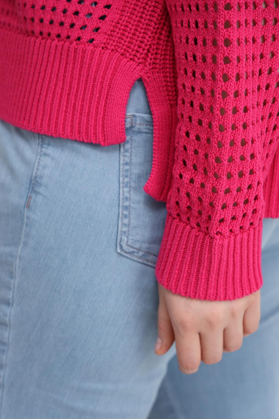 Жакет Lecomte малиновый ажурный