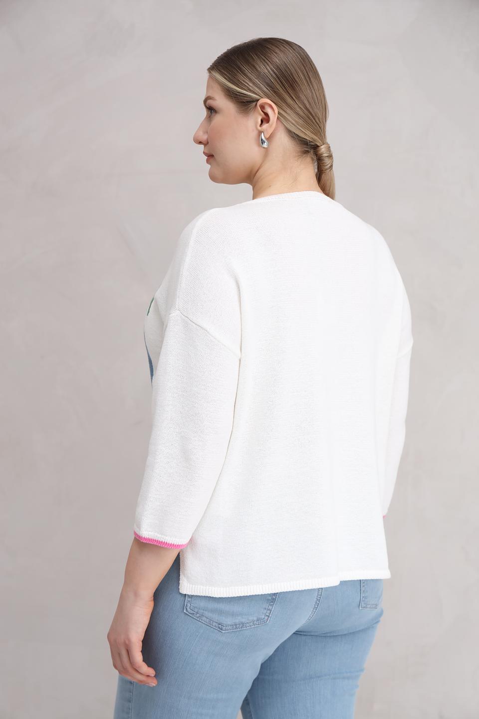 Пуловер Lecomte с надписью Flower Up