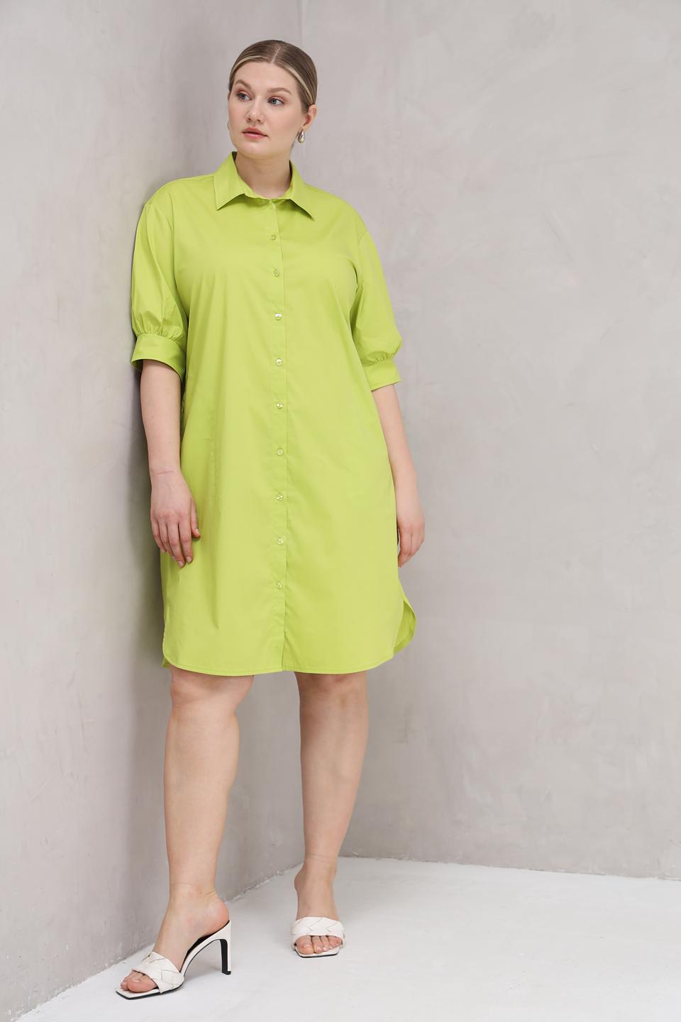 Платье-рубашка Lecomte лайм