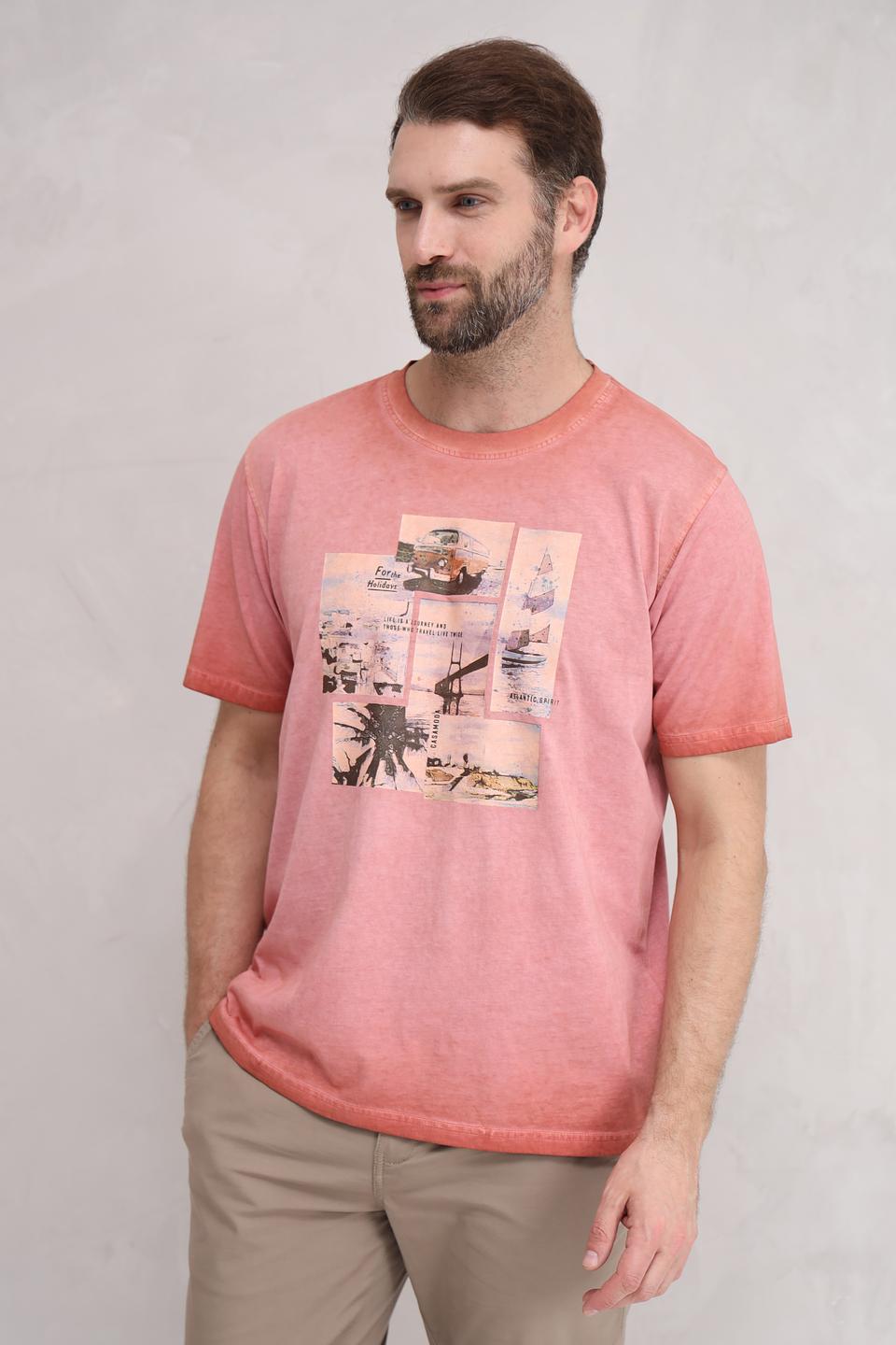 Футболка Casa Moda с принтом розовый