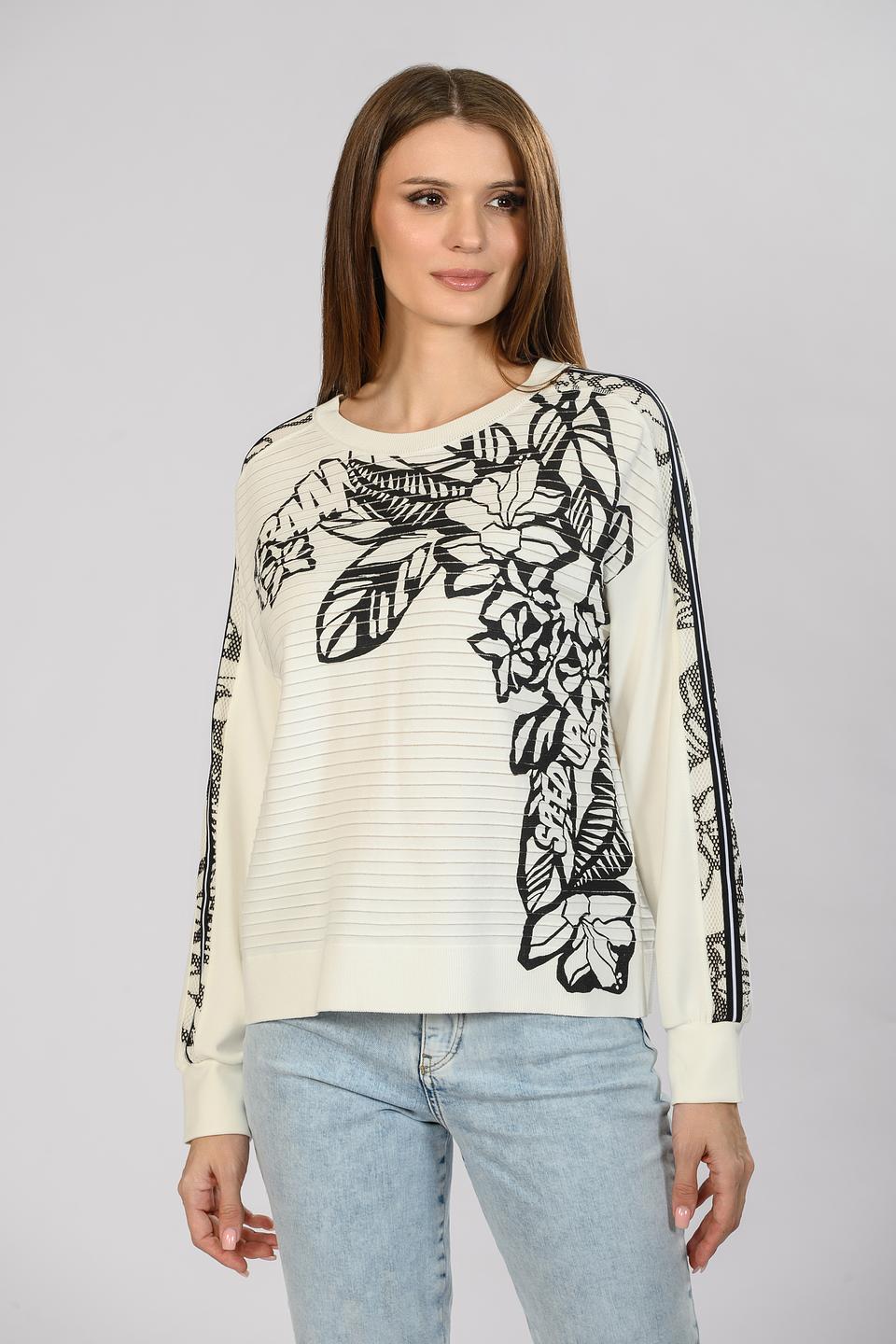 Пуловер Marc Cain с принтом