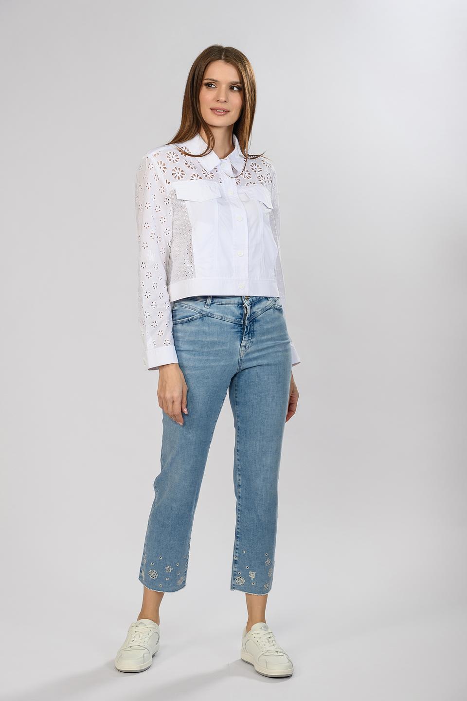Джинсы Marc Cain с вышивкой голубые