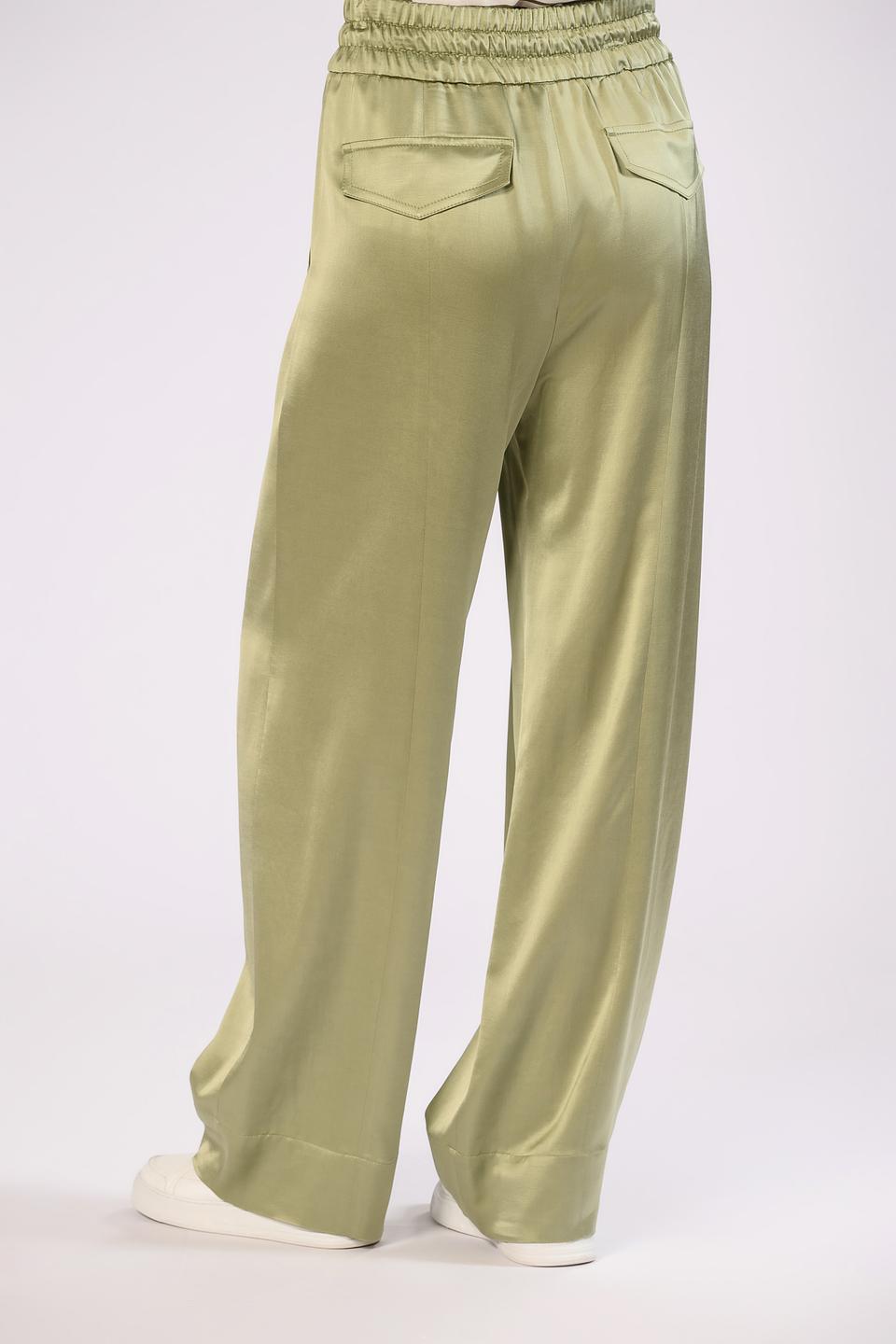 Брюки Windsor жен. атласные хаки
