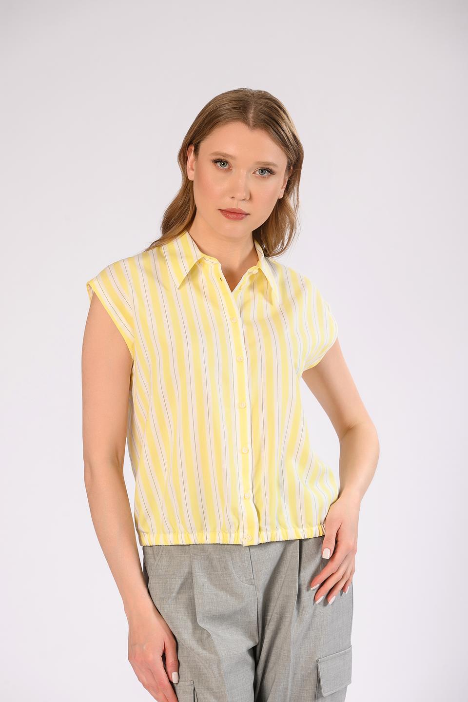 Рубашка Windsor жен. в полоску жёлтая
