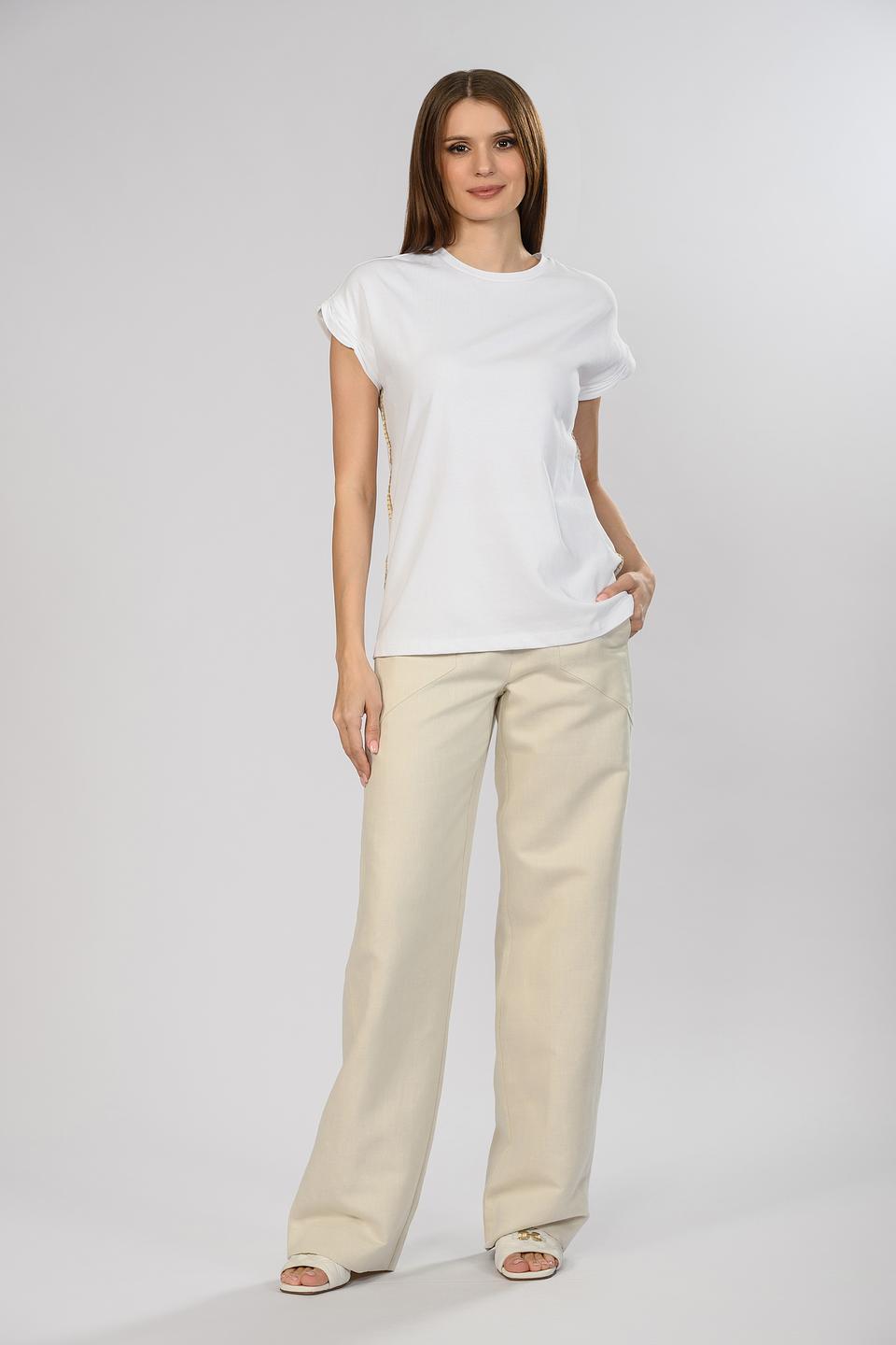 Брюки палаццо Malej бежевые