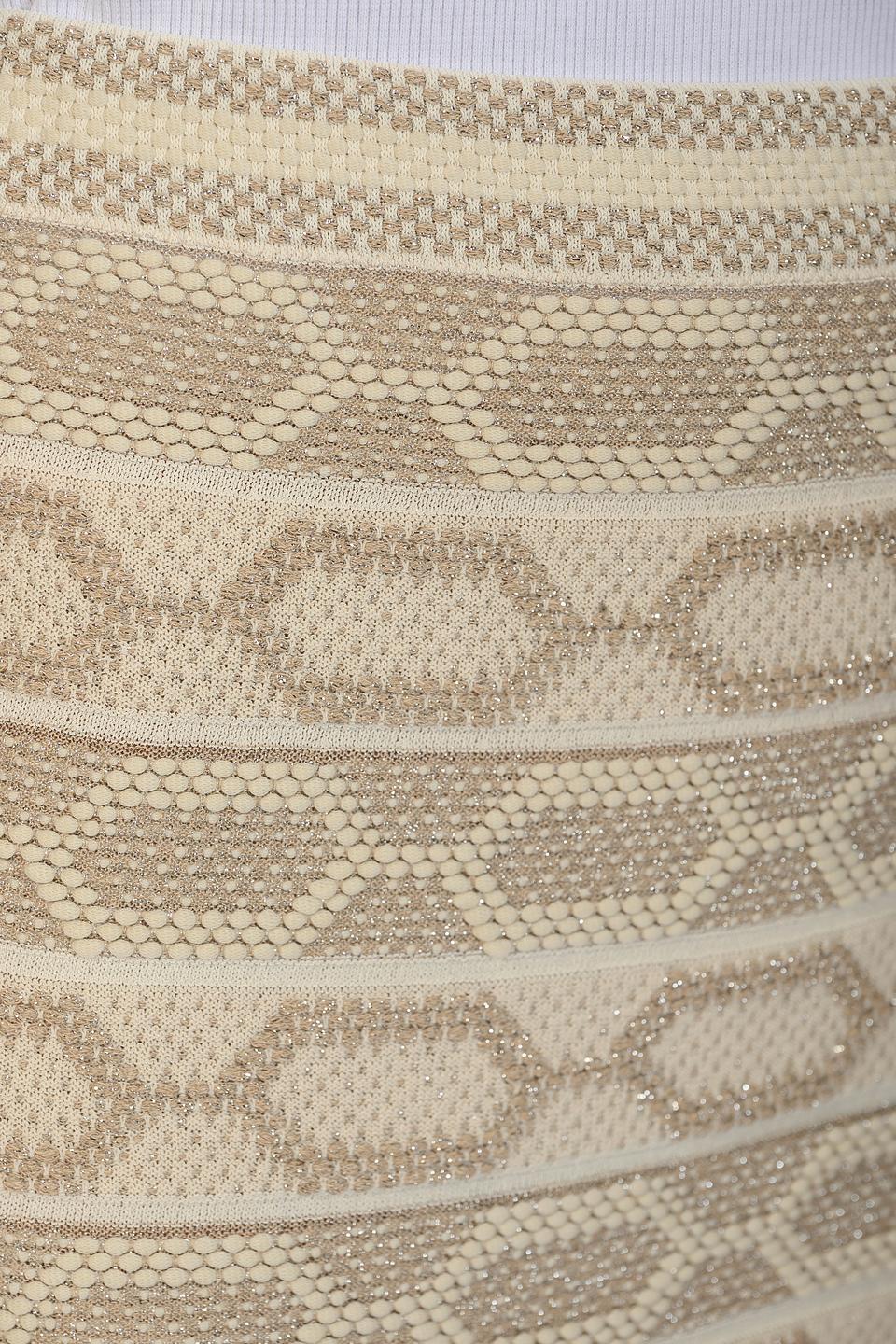 Юбка D. Exterior с геометрическим узором бежевая