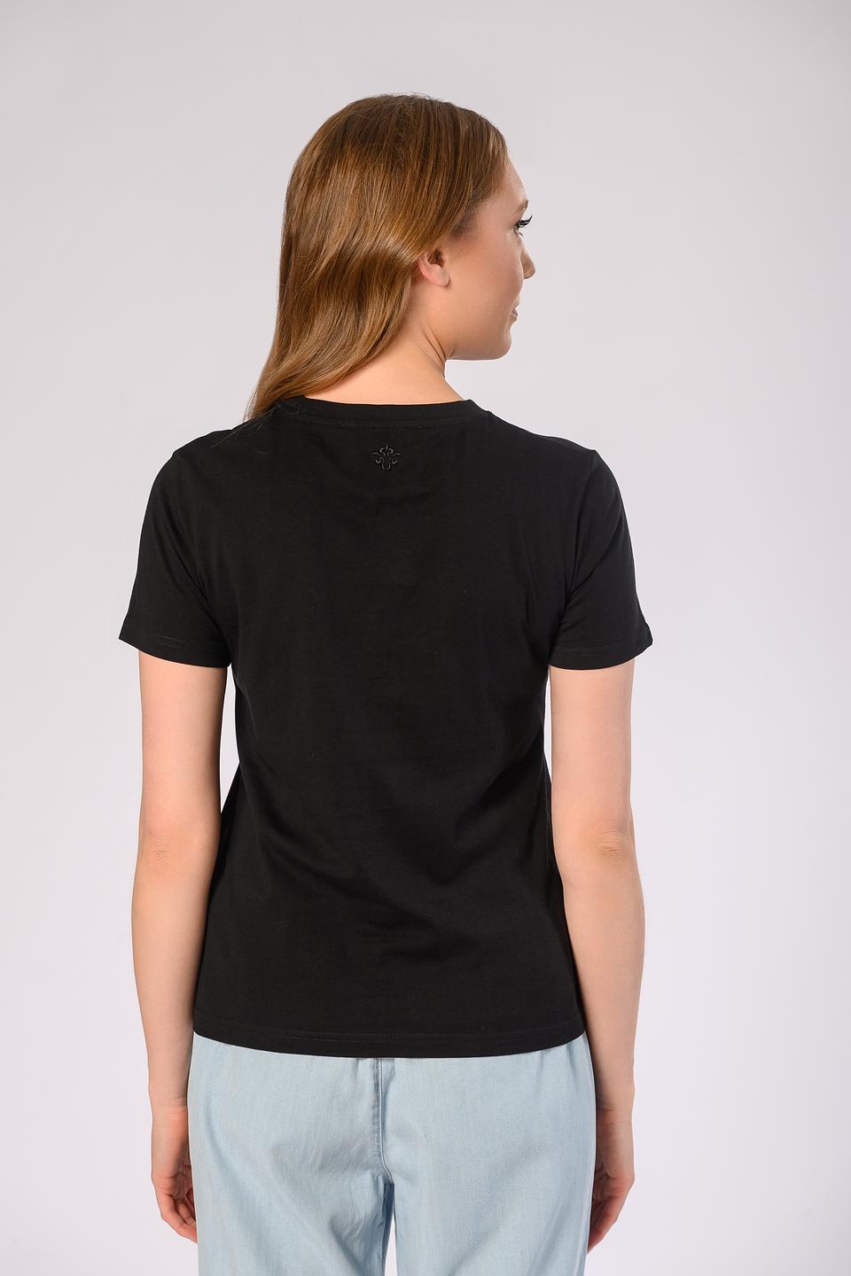 Футболка Silvian Heach с сердцем чёрная