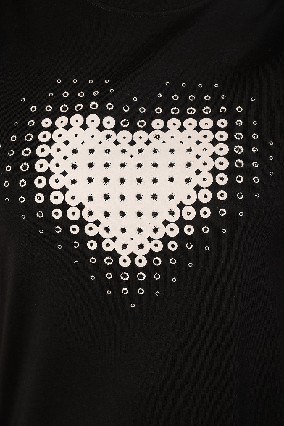 Футболка Silvian Heach с сердцем чёрная