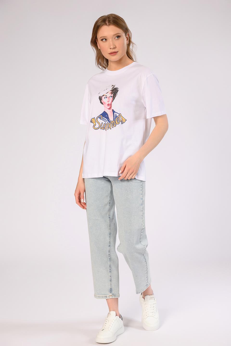 Футболка Silvian Heach с принтом белый