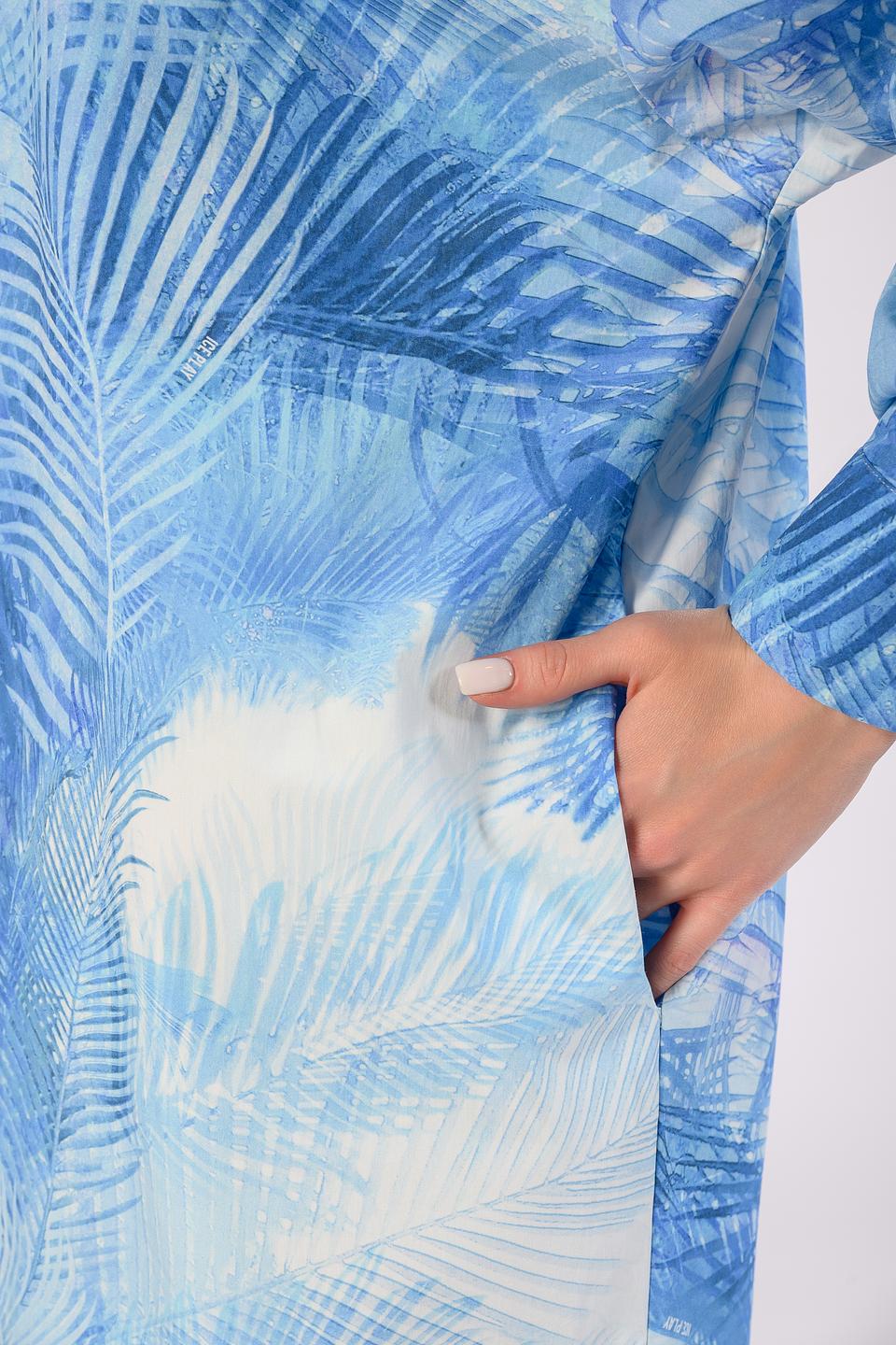 Платье Ice Play с принтом голубой