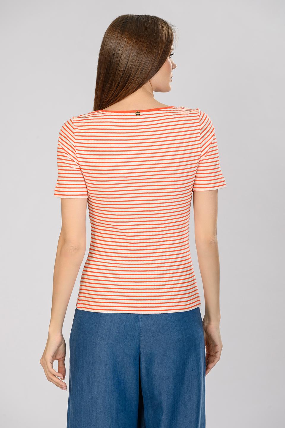 Футболка Rich and Royal в полоску оранжевая