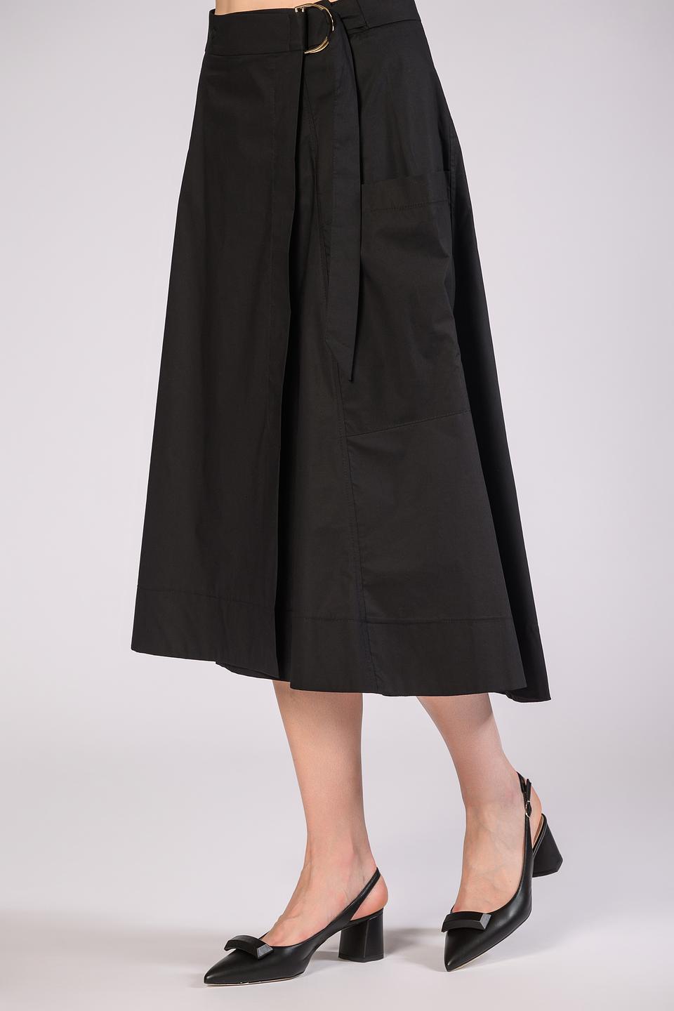 Юбка Icona женская чёрная с поясом