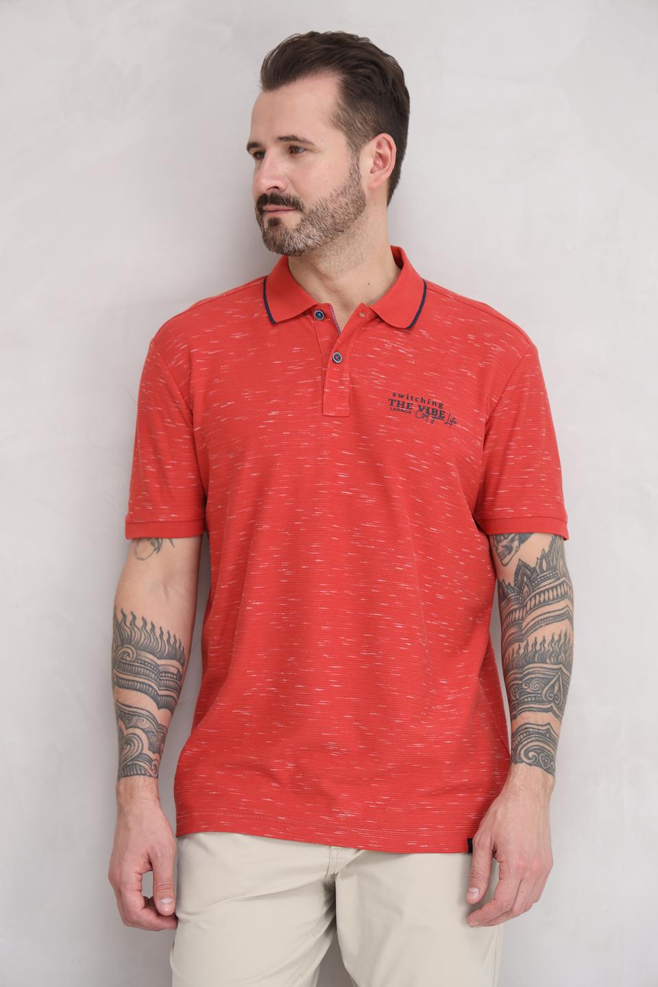 Поло Lerros терракотовый с логотипом