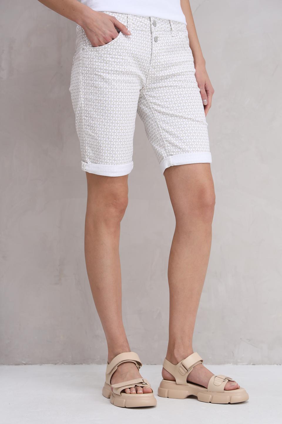 Шорты Time Zone в клетку бежевые