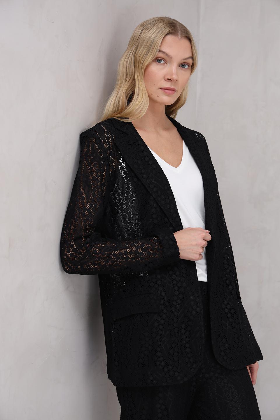 Жакет Marc Aurel чёрный кружевной