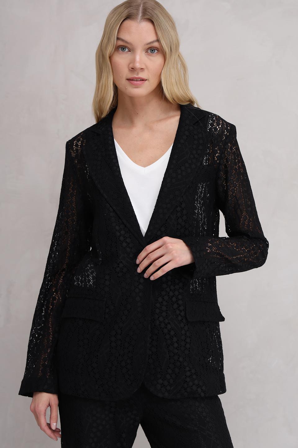 Жакет Marc Aurel чёрный кружевной