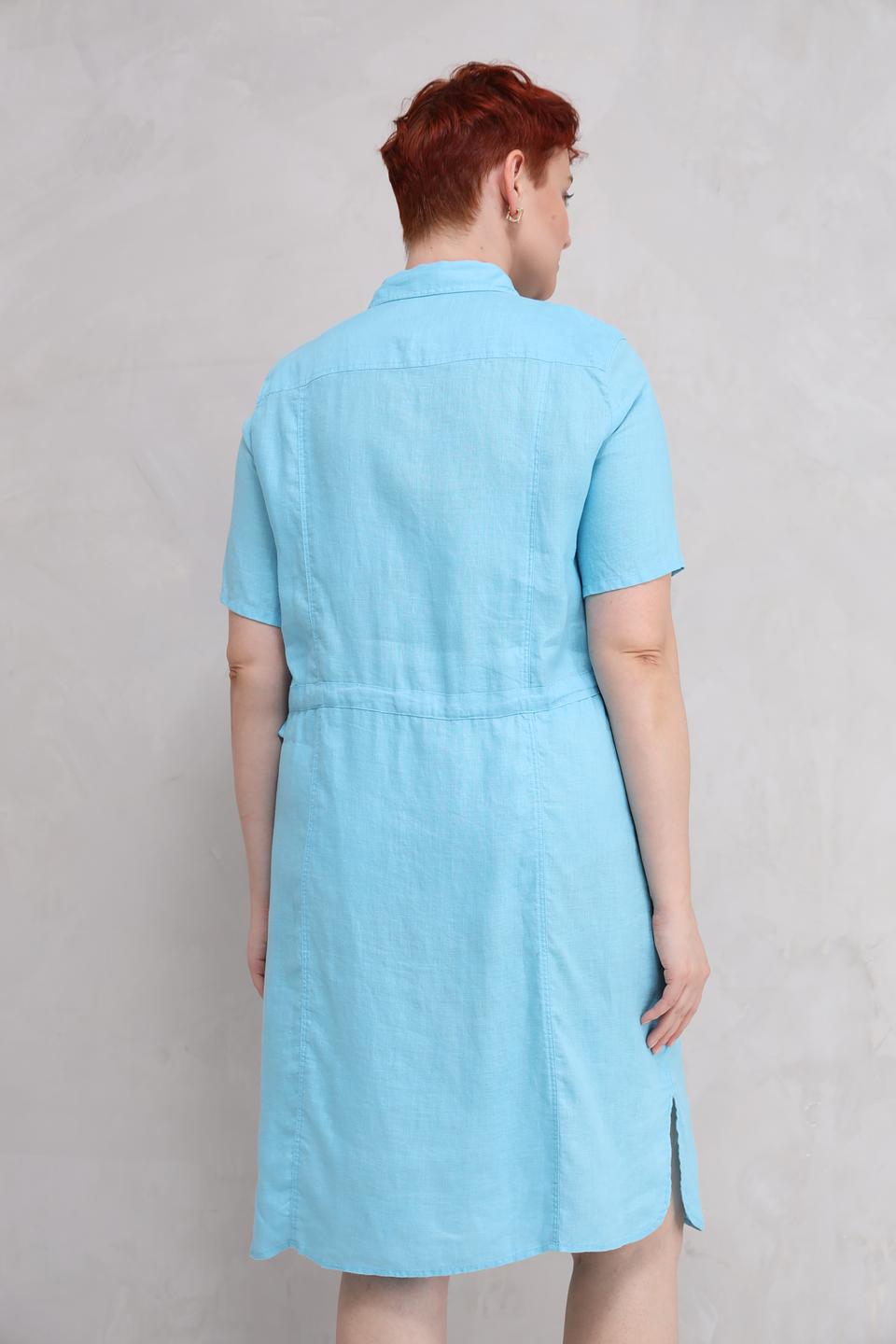 Платье льняное Barbara Lebek голубое