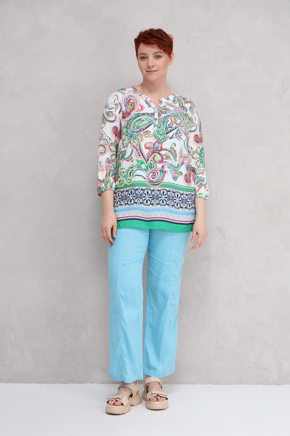 Блуза Lebek с пейсли белая