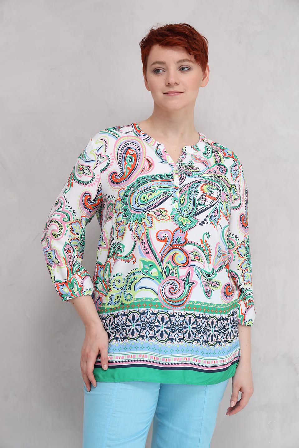 Блуза Lebek с пейсли белая