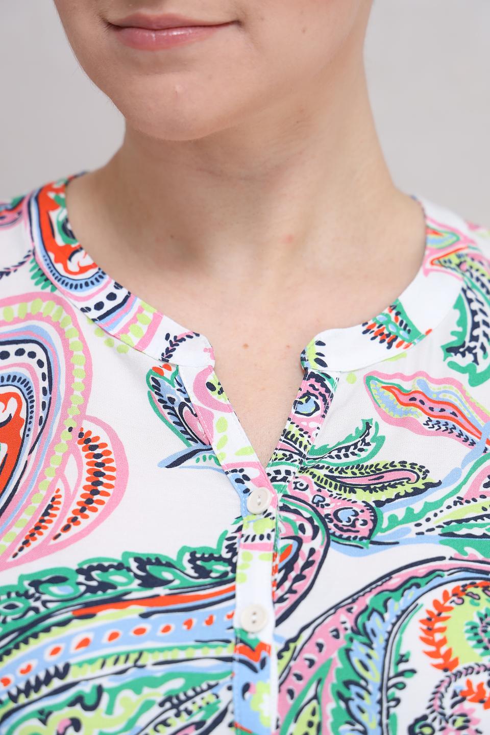 Блуза Lebek с пейсли белая