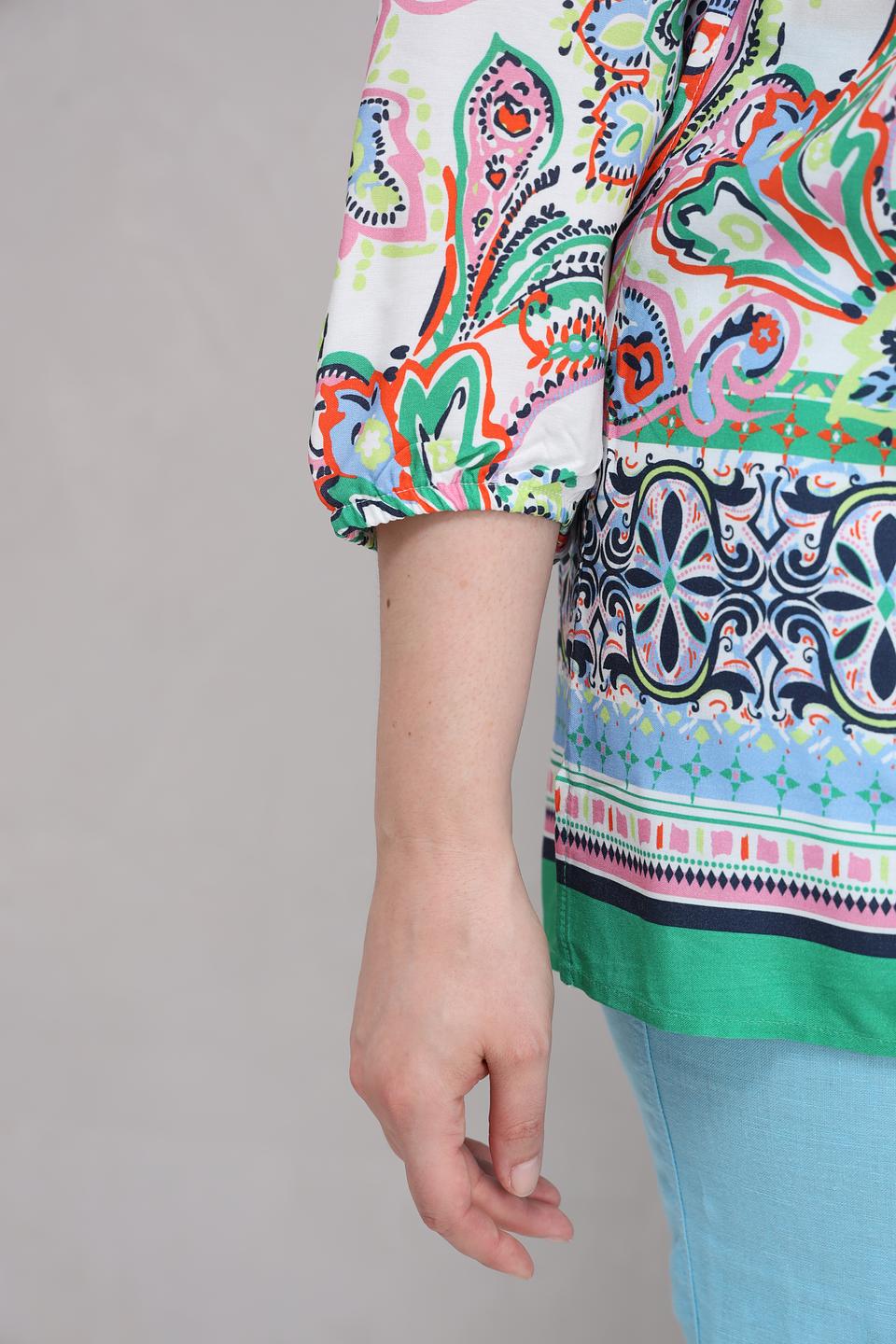 Блуза Lebek с пейсли белая