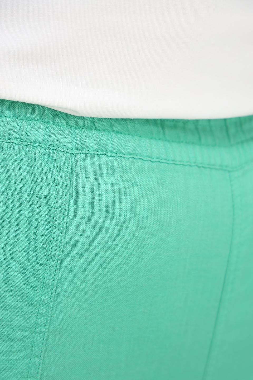 Брюки Lebek из льна мятного цвета