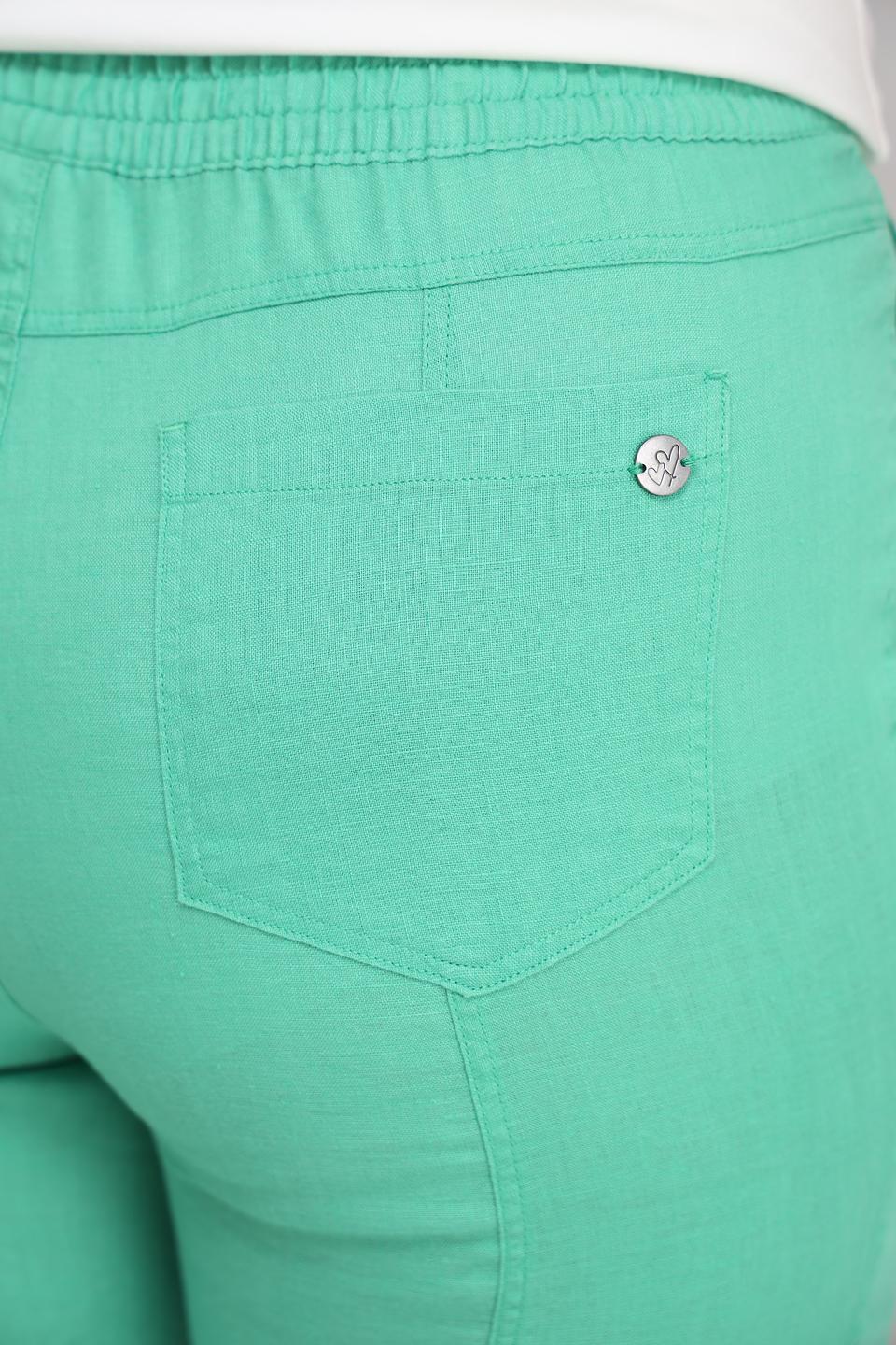 Брюки Lebek из льна мятного цвета